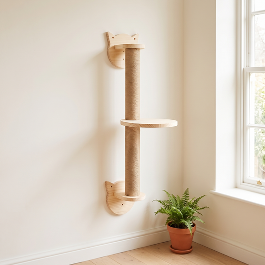 Cat Wall Climbing Post 77cm - in a bright British living room