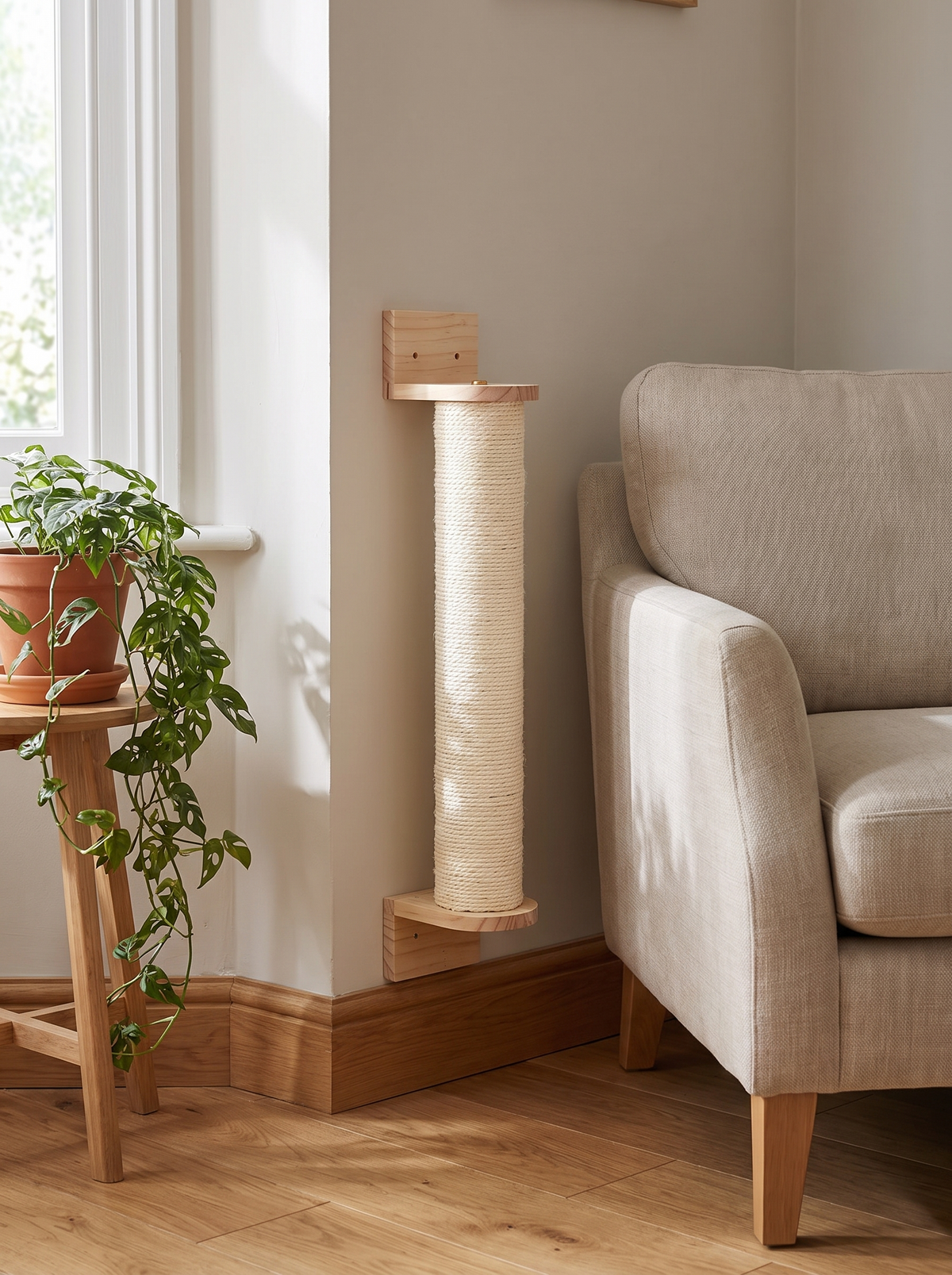 Cat Wall Scratching Post 37cm - in the home