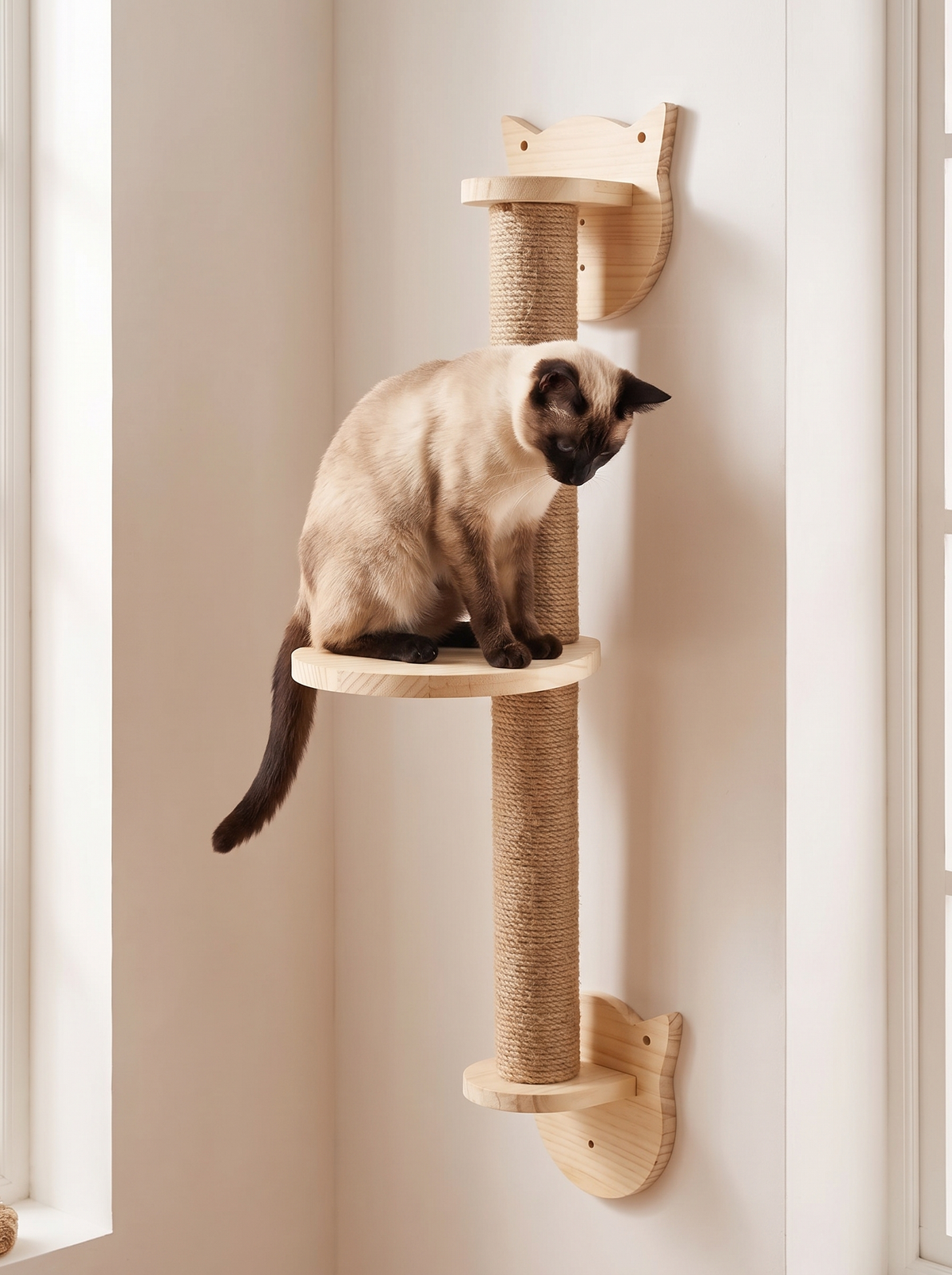 Cat Wall Climbing Post 77cm - in use