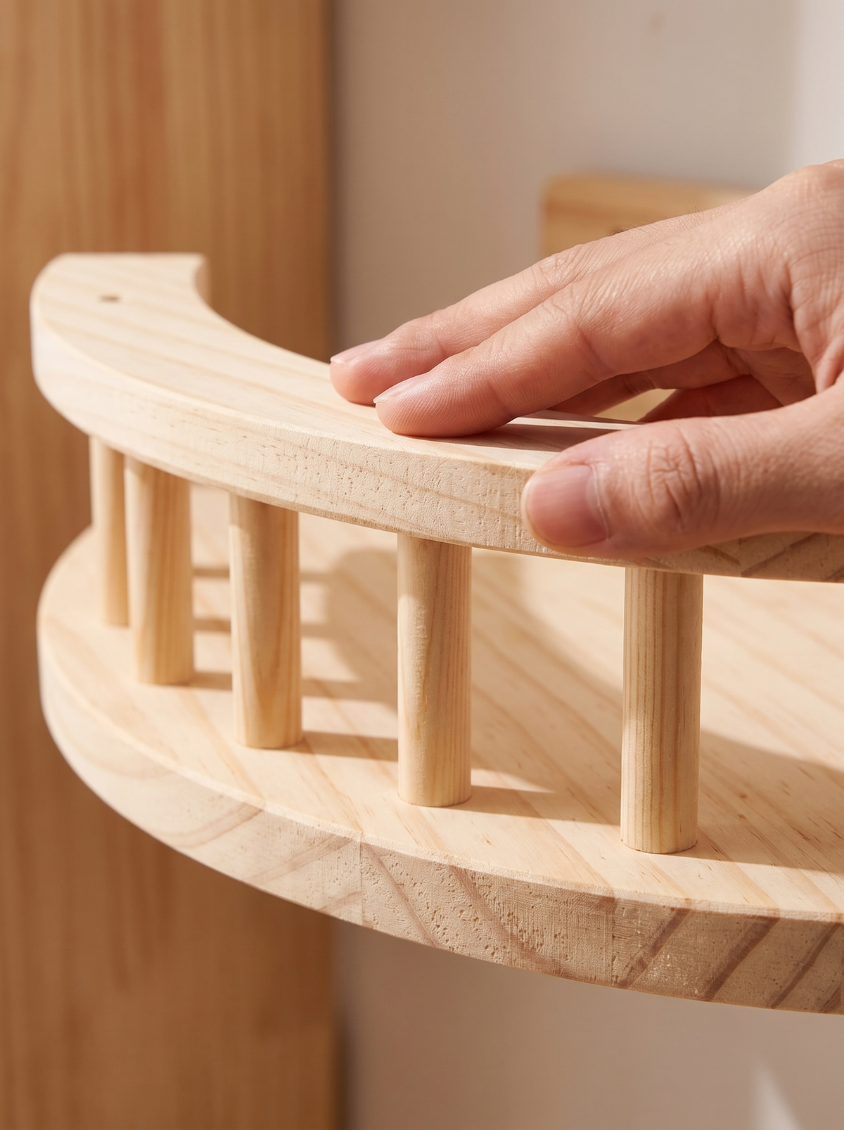Corner Cat Wall Shelf - material detail