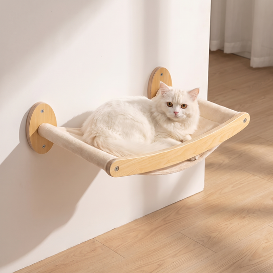 Curved Cat Wall Lounger 48cm - cat using it