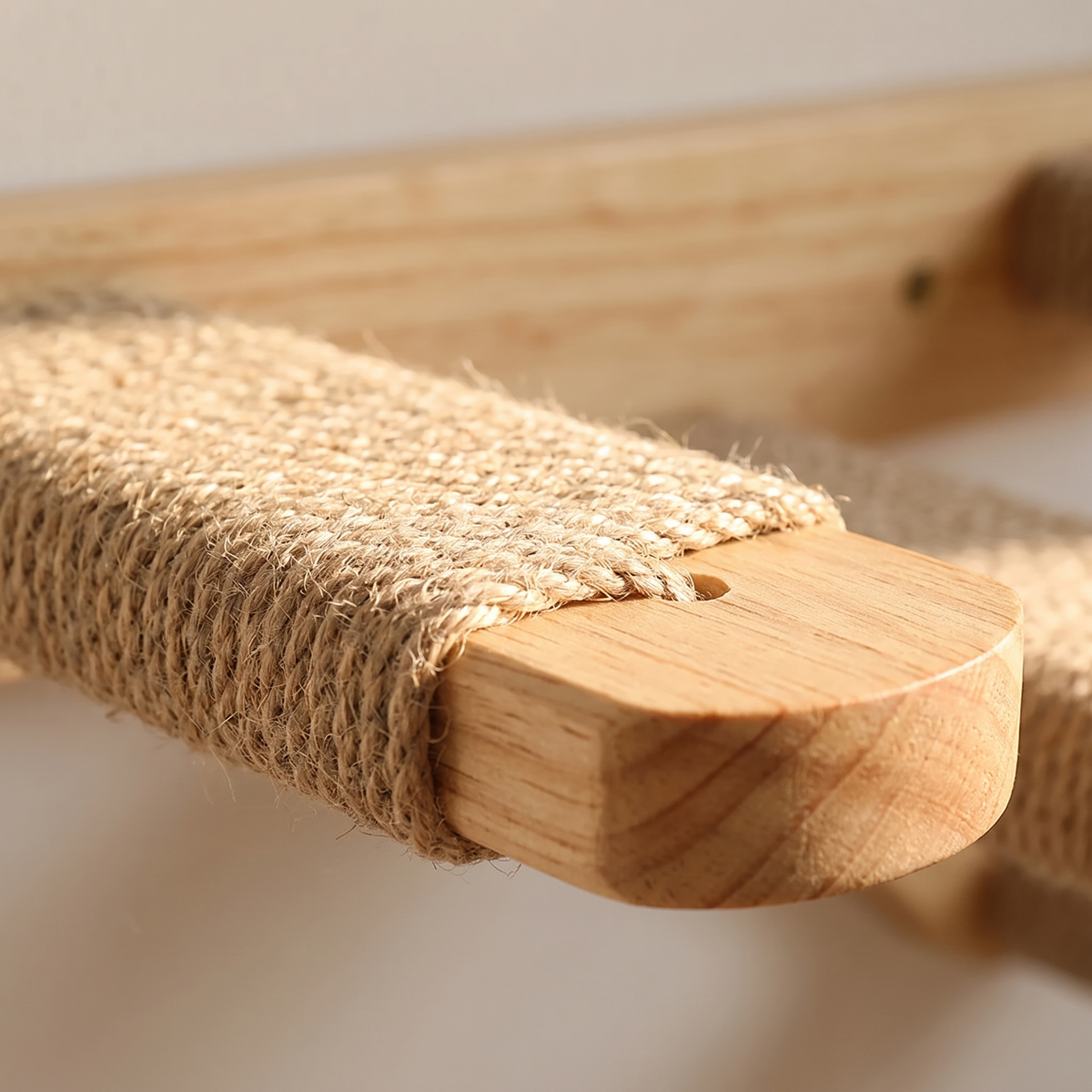 Sisal Cat Wall Bridge Steps - material close up