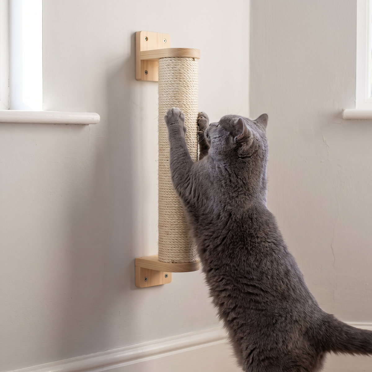 Cat Wall Scratching Post 37cm - cat using it
