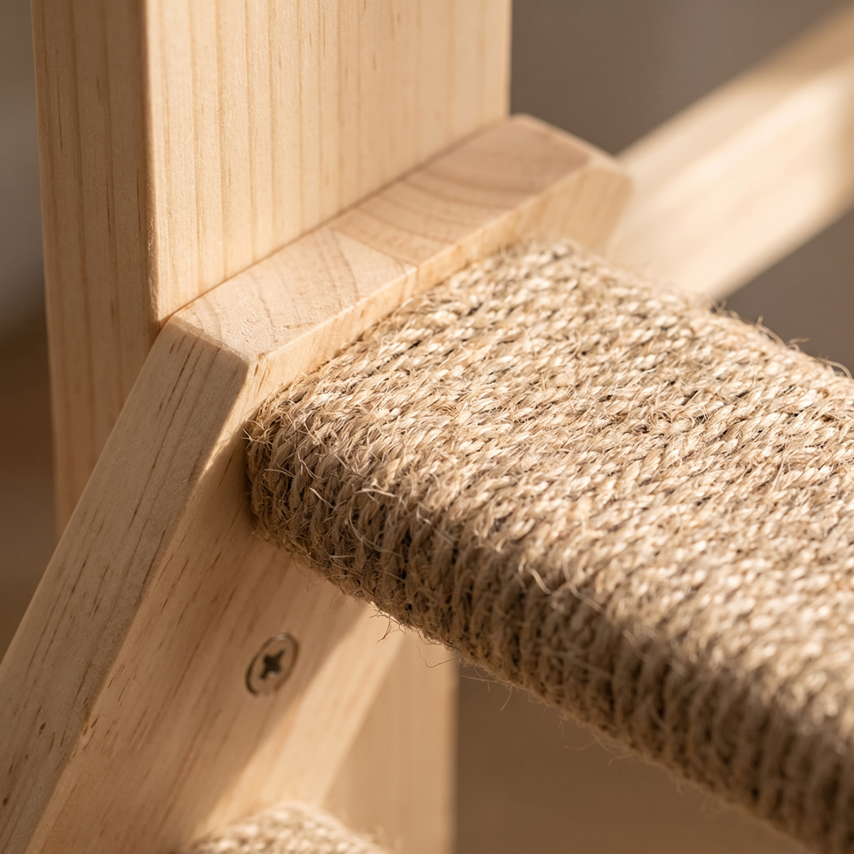 Sisal Cat Wall Staircase - material close up