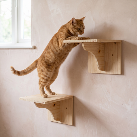 Cat Wall Mini Steps, Set of 2 - cat using it