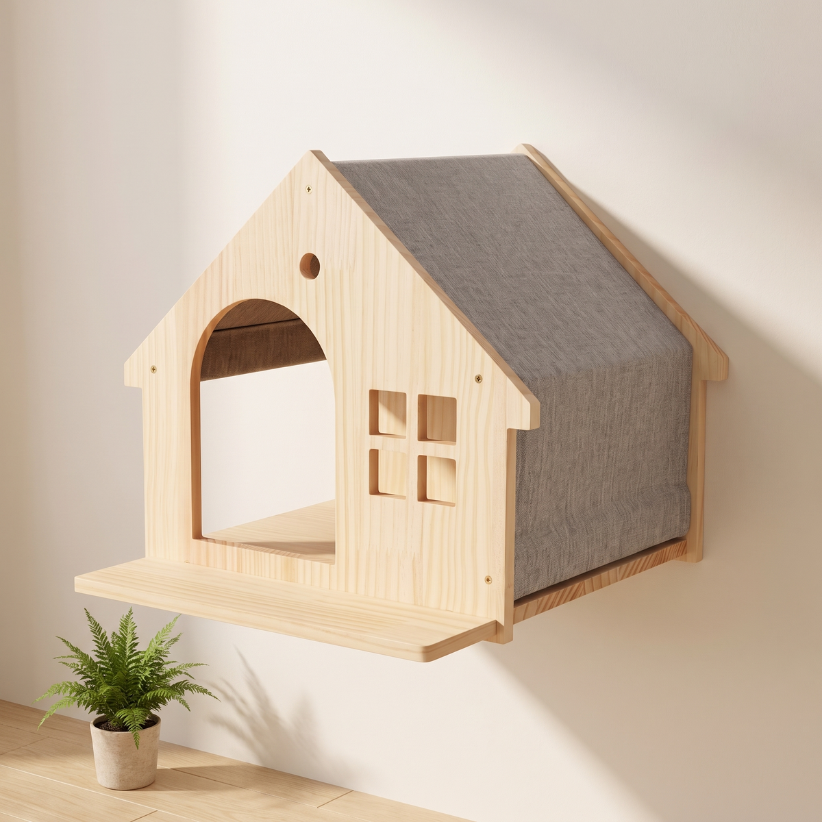 Gabled Cat Wall House, included in The Hideaway set