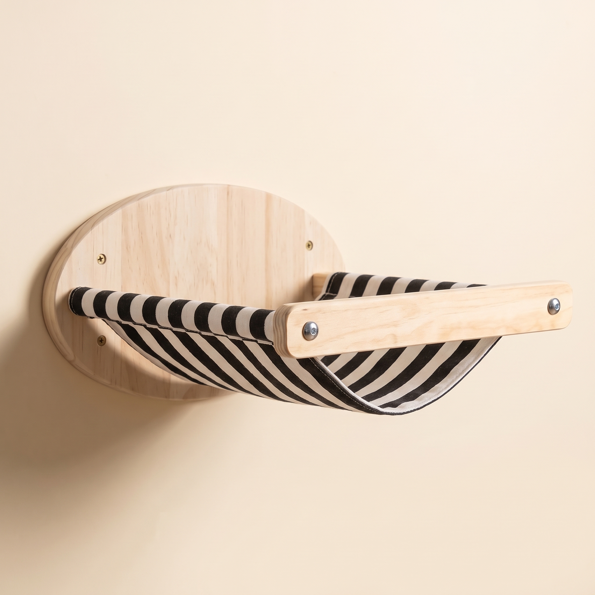 S4 Striped cat wall hammock three quarter product view