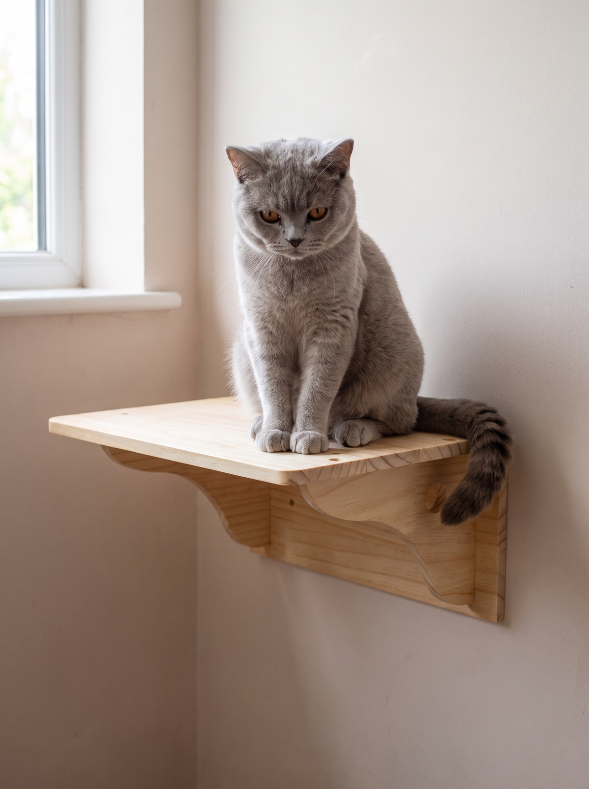 Cat Wall Jump Shelf 38cm - in use
